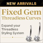 New Threadless Arrivals: Ball Tops & Fixed Gem Curves