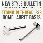 Upgraded & Updated Japanese Titanium Domed Labret Bases