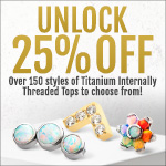 Hot Drop: 25% Off 150+ Titanium Internally Threaded Tops!
